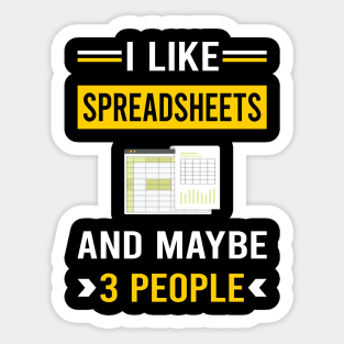 3 People Spreadsheet Spreadsheets Sticker